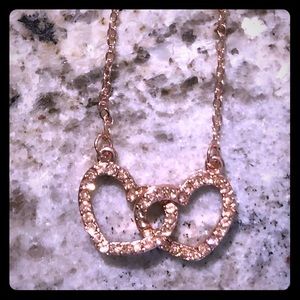 Rose Gold Double Heart Necklace